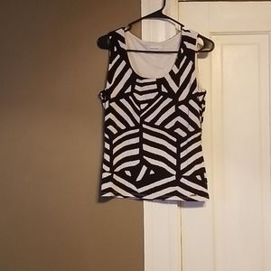 Black and White Patterned Blouse